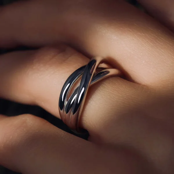 Bibbiena Poppi Casentino 925 Sterling Silber Dreifaltigkeitsring