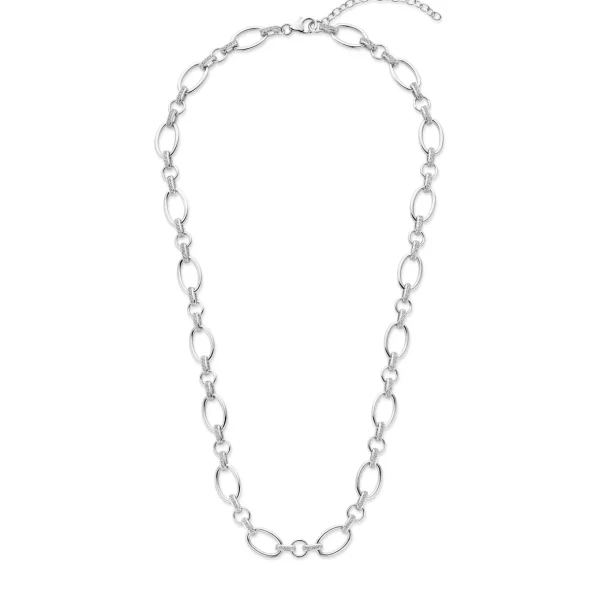 Bibbiena Poppi Clara te 925 Sterling Silber Gliederkette mit Zirkoniasteinen