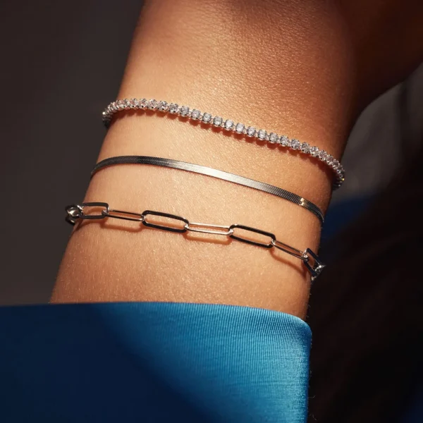 Bibbiena Poppi Felice 925 Sterling Silber Gliederarmband