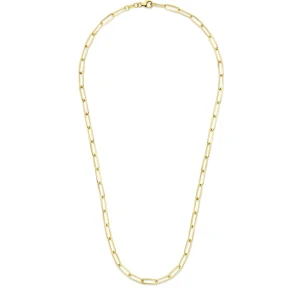 Bibbiena Poppi Felice 925er Sterlingsilber vergoldetes Gliedercollier mit 14 Karat Goldplattierung