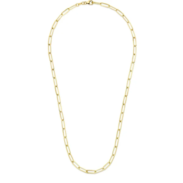 Bibbiena Poppi Felice 925er Sterlingsilber vergoldetes Gliedercollier mit 14 Karat Goldplattierung