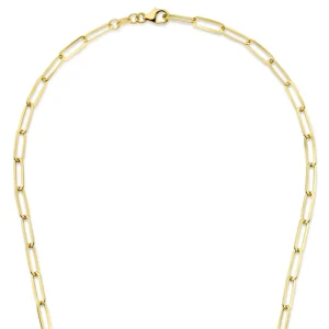 Bibbiena Poppi Felice 925er Sterlingsilber vergoldetes Gliedercollier mit 14 Karat Goldplattierung