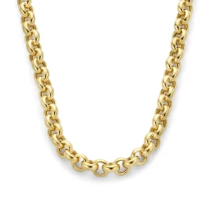 Bibbiena Poppi Lucy 925 Sterlingsilber vergoldetes Gliedercollier