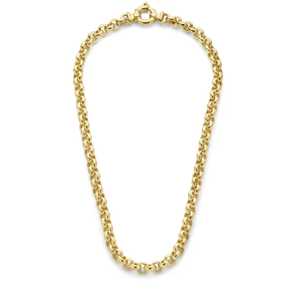 Bibbiena Poppi Lucy 925 Sterlingsilber vergoldetes Gliedercollier