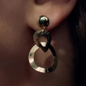 Bibbiena Poppi Madonna 925er Sterlingsilber vergoldet Tropfenohrringe mit 14 Karat Vergoldung