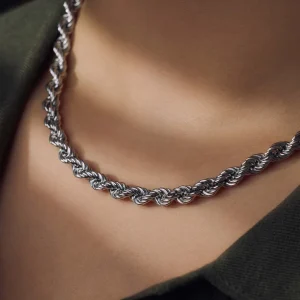 Bibbiena Poppi Viviana 925 Sterling Silber Halskette mit Twist