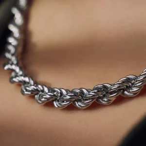 Bibbiena Poppi Viviana 925 Sterling Silber Halskette mit Twist
