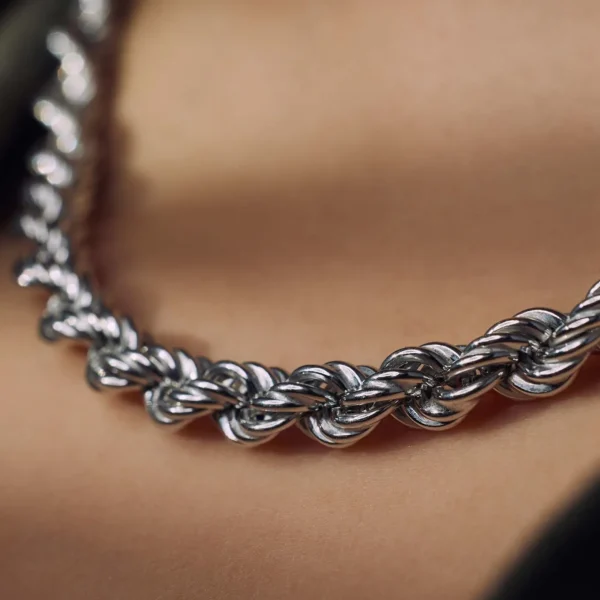 Bibbiena Poppi Viviana 925 Sterling Silber Halskette mit Twist