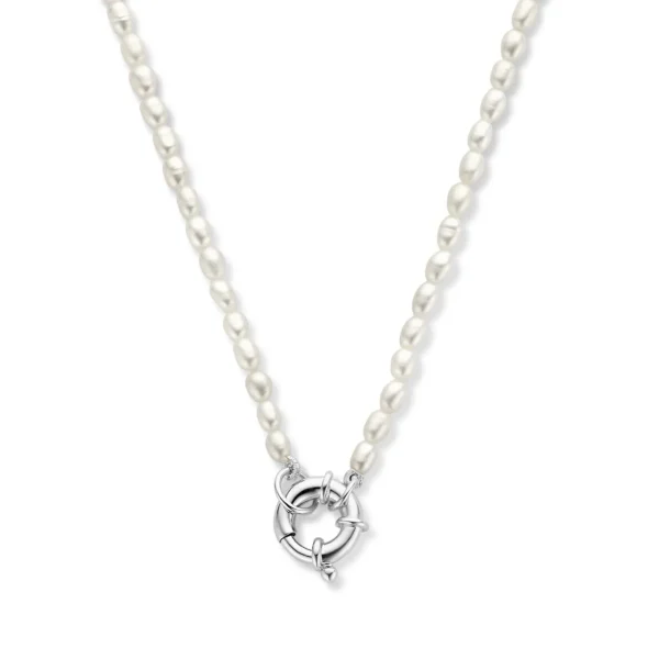 Brioso Cortona Bella 925 Sterling Silber Perlenkette mit Süßwasserperlen