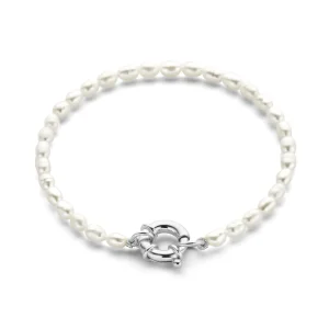 Brioso Cortona Bella 925 Sterling Silber Perlenarmband mit Süßwasserperlen