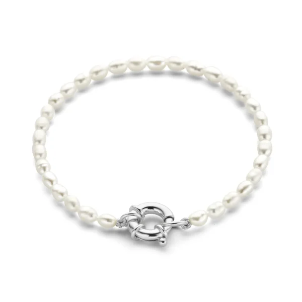 Brioso Cortona Bella 925 Sterling Silber Perlenarmband mit Süßwasserperlen