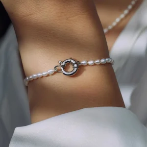 Brioso Cortona Bella 925 Sterling Silber Perlenarmband mit Süßwasserperlen