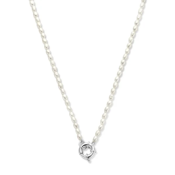 Brioso Cortona Bella 925 Sterling Silber Perlenkette mit Süßwasserperlen