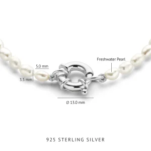 Brioso Cortona Bella 925 Sterling Silber Perlenarmband mit Süßwasserperlen