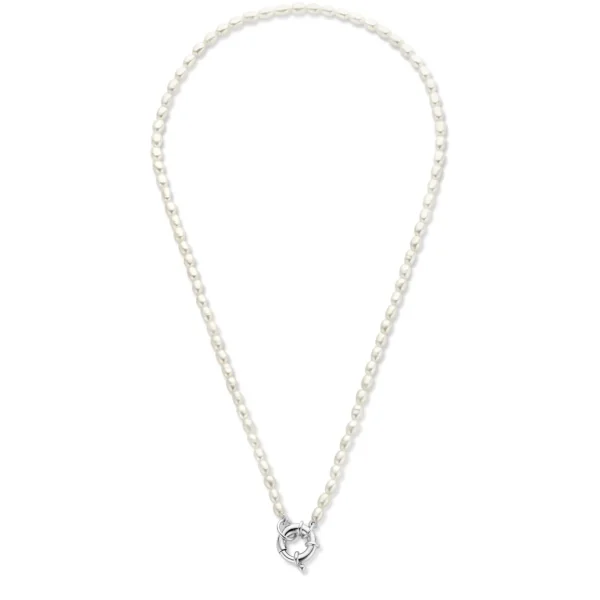 Brioso Cortona Bella 925 Sterling Silber Perlenkette mit Süßwasserperlen