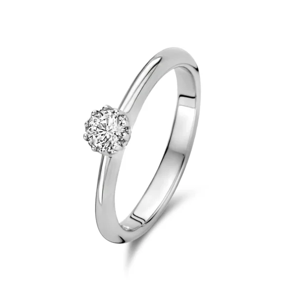 Cento Luci Mila Ring aus 925er Sterlingsilber mit Zirkoniastein