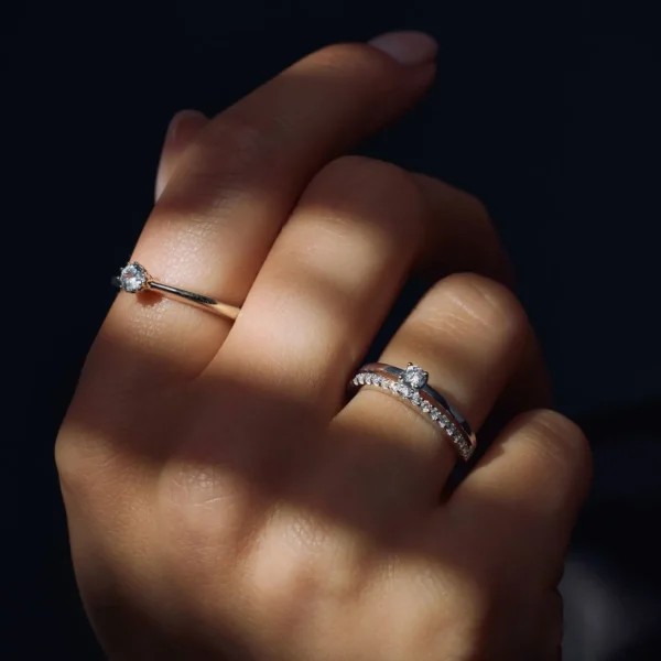 Cento Luci Mila Ring aus 925er Sterlingsilber mit Zirkoniastein