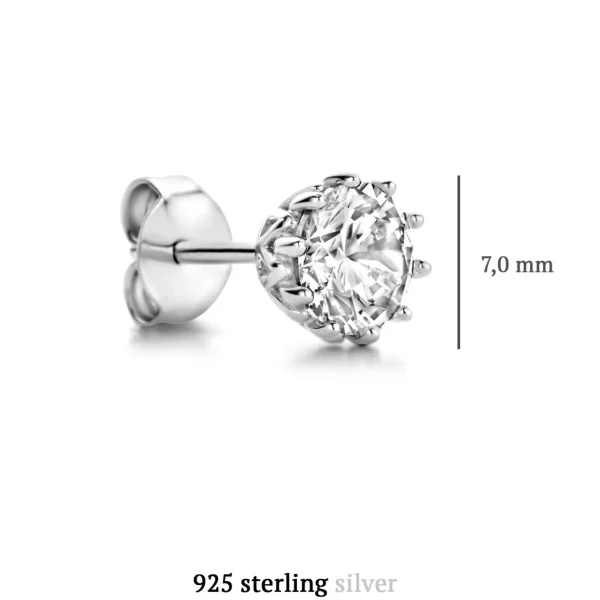 Cento Luci Rosia Ohrstecker aus 925er Sterlingsilber mit Zirkoniastein