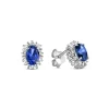 Mia Colore Azure Ohrstecker aus 925er Sterlingsilber mit blauem Zirkoniastein
