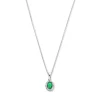 Mia Colore Verdi Halskette aus 925er Sterlingsilber mit grünem Zirkoniastein