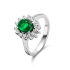 Mia Colore Verdi Ring aus 925er Sterlingsilber mit grünem Zirkoniastein