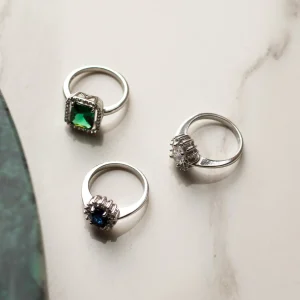 Mia Colore Verdi Ring aus 925er Sterlingsilber mit grünem Zirkoniastein