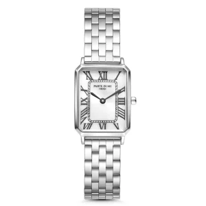Orologio rechteckige Damenuhr silberfarben