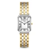 Orologio rechteckige Damenuhr goldfarben und silber