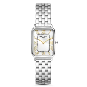 Orologio rechteckige Damenuhr silberfarben