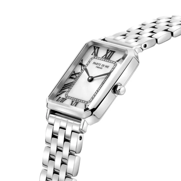 Orologio rechteckige Damenuhr silberfarben