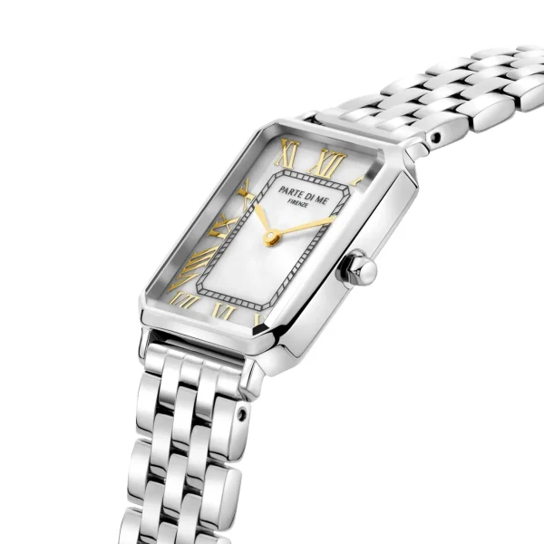 Orologio rechteckige Damenuhr silberfarben