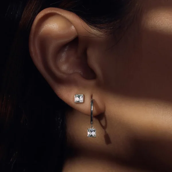 Parte Di Me Cento Luci Perla 925 Sterling Silber Ohrstecker mit Preciosa Kristall PDM36149