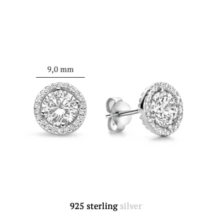 Ponte Vecchio Dalia Ohrstecker aus 925er Sterlingsilber mit Zirkoniasteinen