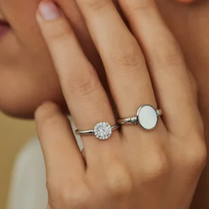 Ponte Vecchio Dalia Ring aus 925er Sterlingsilber mit Zirkoniastein