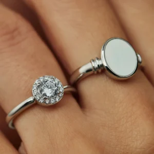 Ponte Vecchio Dalia Ring aus 925er Sterlingsilber mit Zirkoniastein