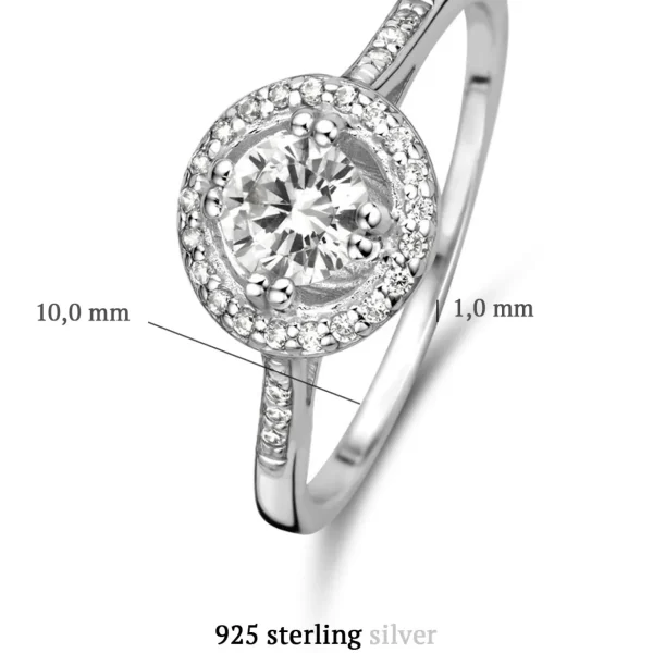 Ponte Vecchio Dalia Ring aus 925er Sterlingsilber mit Zirkoniastein