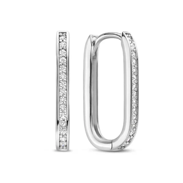 Ponte Vecchio Elina 925er Sterlingsilber-Ohrringe mit Zirkoniasteinen
