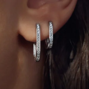 Ponte Vecchio Elina 925er Sterlingsilber-Ohrringe mit Zirkoniasteinen
