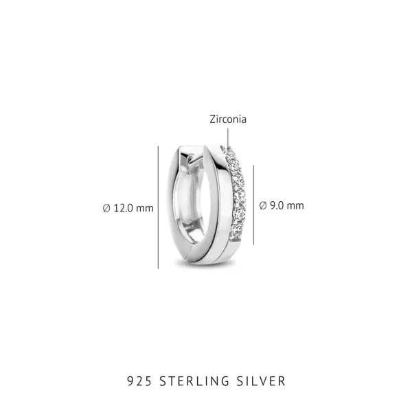 Ponte Vecchio Pitti 925er Sterlingsilber-Ohrringe mit Zirkoniasteinen