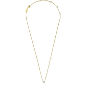 Ponte Vecchio Sofia 925 Sterlingsilber vergoldetes Collier mit Zirkoniastein