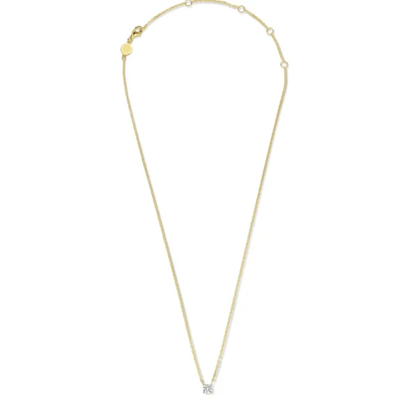Ponte Vecchio Sofia 925 Sterlingsilber vergoldetes Collier mit Zirkoniastein