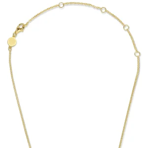 Ponte Vecchio Sofia 925 Sterlingsilber vergoldetes Collier mit Zirkoniastein