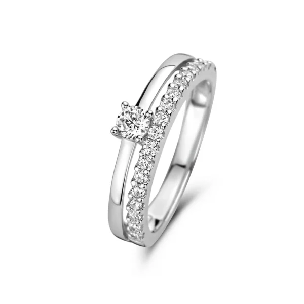 Ponte Vecchio Uffizien Ring aus 925er Sterlingsilber mit Zirkoniasteinen