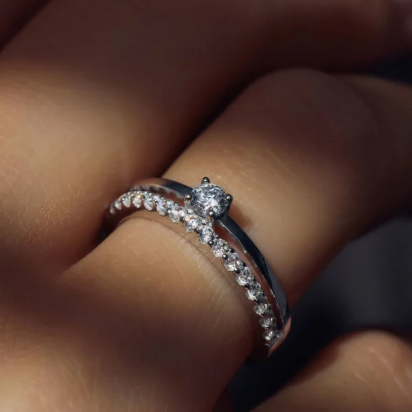 Ponte Vecchio Uffizien Ring aus 925er Sterlingsilber mit Zirkoniasteinen
