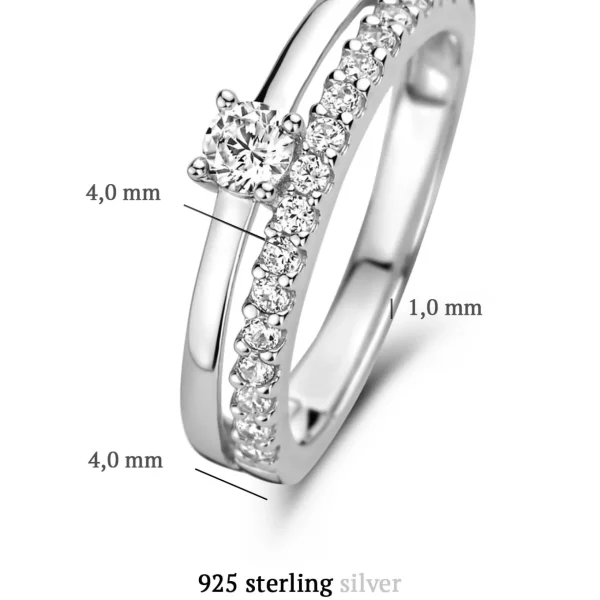 Ponte Vecchio Uffizien Ring aus 925er Sterlingsilber mit Zirkoniasteinen