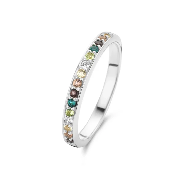 Ring Santa Maria del Fiore 925er Sterlingsilber mit farbigen Zirkoniasteinen