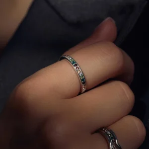 Ring Santa Maria del Fiore 925er Sterlingsilber mit farbigen Zirkoniasteinen
