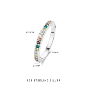 Ring Santa Maria del Fiore 925er Sterlingsilber mit farbigen Zirkoniasteinen