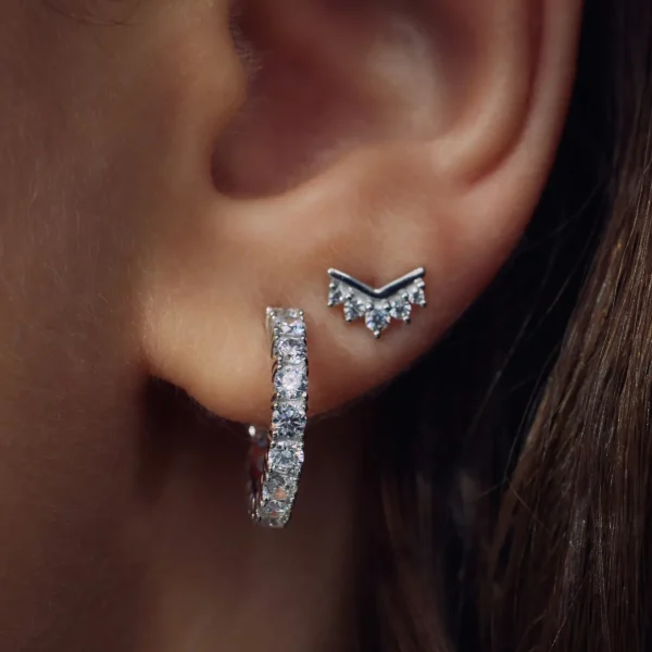 Santa Maria 925 Sterling Silber Ohrringe mit Zirkoniasteinen