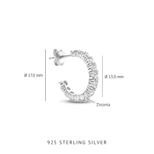 Santa Maria 925 Sterling Silber Ohrringe mit Zirkoniasteinen